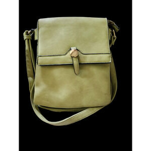 Unbranded lime green faux-leather crossbody bag